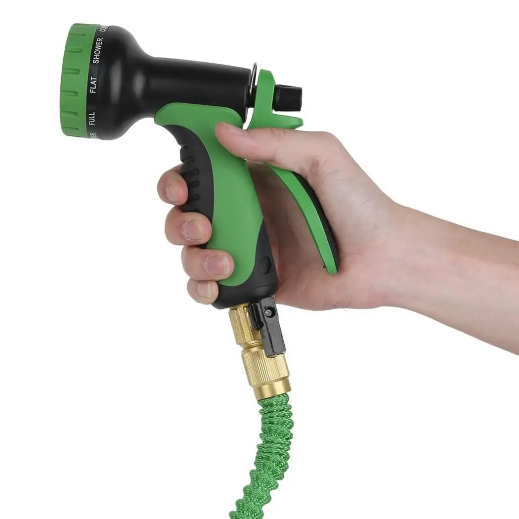 100FT прочный садовый шланг для полива расширяемая зеленая вода (30 5 M) Труба 33 футов