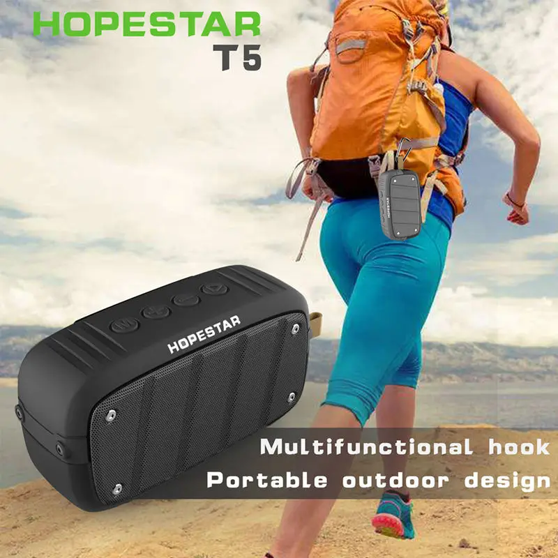 HOPESTAR T5 открытый портативный Bluetooth динамик беспроводной мини Водонепроницаемый