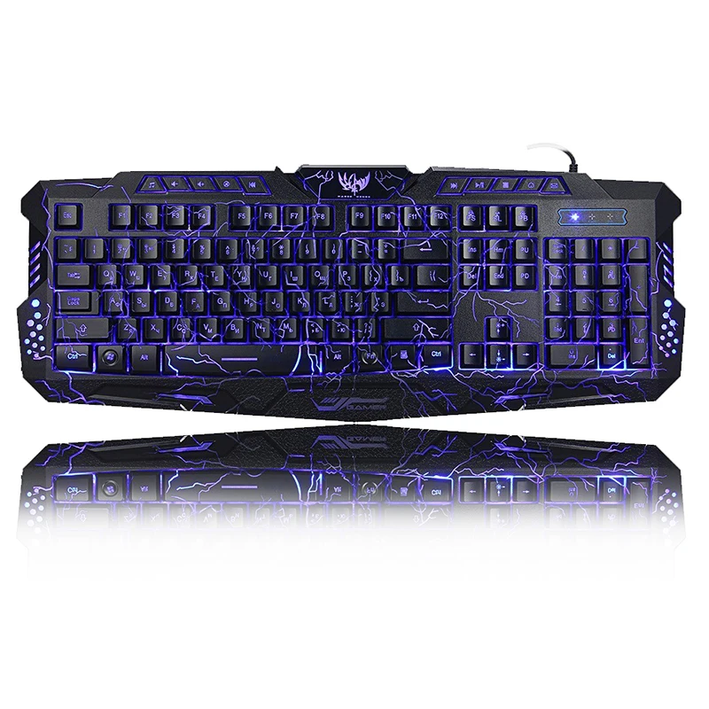 Новая M200 фиолетовая/синяя/красная светодиодная подсветка Pro игровая клавиатура