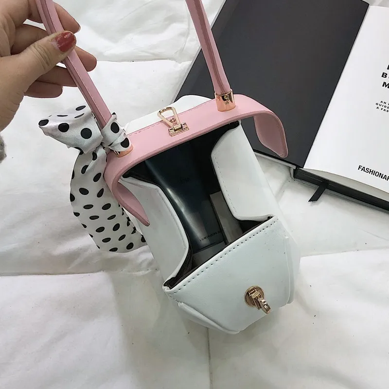 TTOU Fashion Elegant Small Women Handbag with Casual Scarf Quality Leather Female Shoulder Bag Ladies' Top-handle Tote Sac | Багаж и