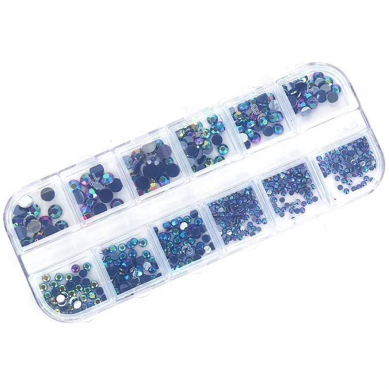 Blueness1Box Красота 3D Акриловый Дизайн ногтей драгоценные камни Кристаллы Стразы для