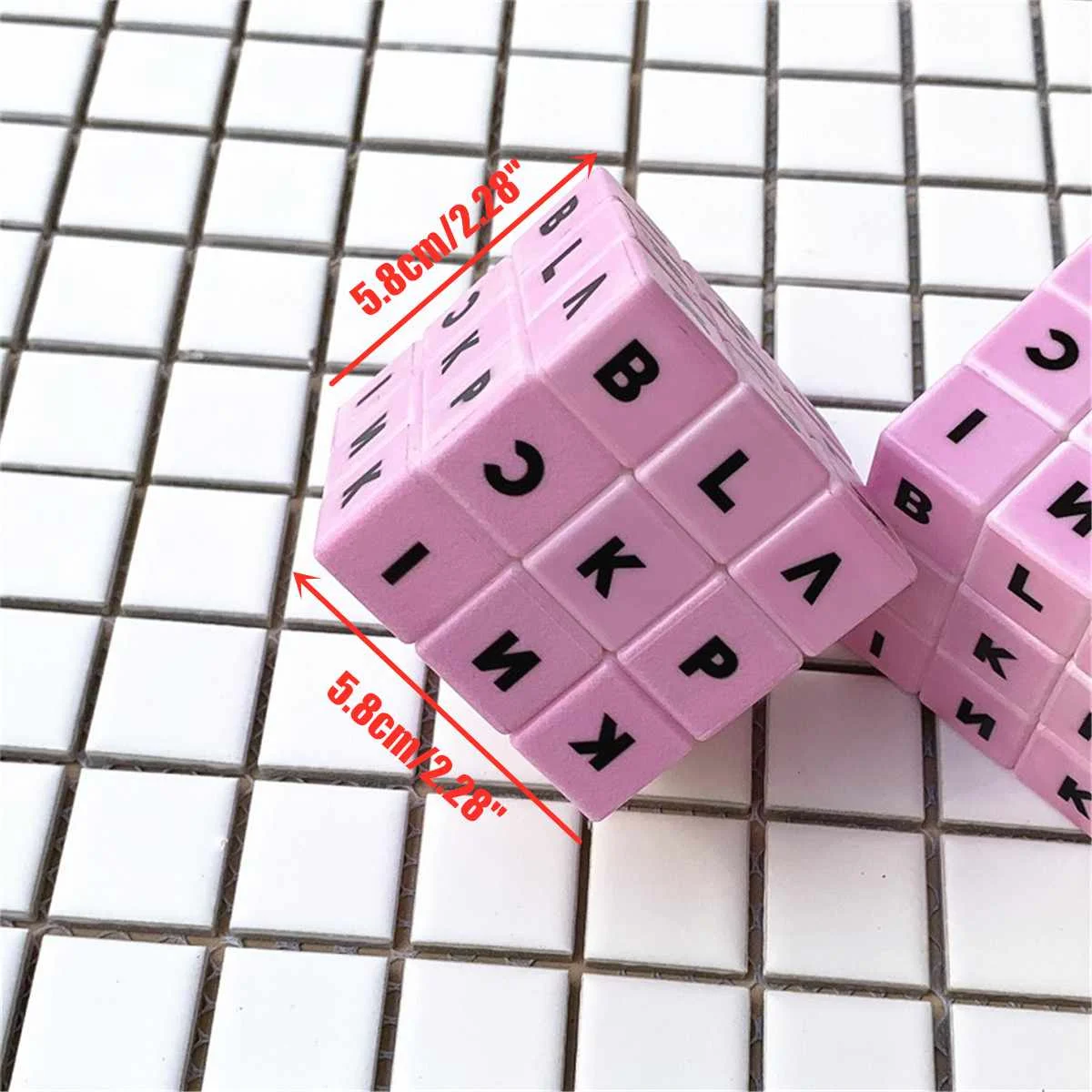 Профессиональные 3x3x3 5,8 см скоростные магические кубики, головоломка, черный розовый кубик, Магический кубик, наклейка для взрослых, развивающие игрушки для детей