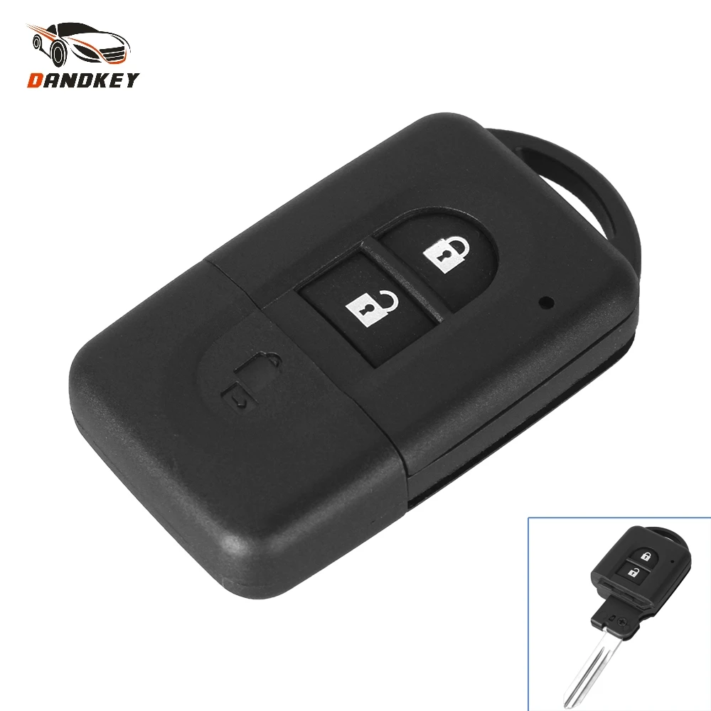 Dandkey Новый Сменный Чехол для дистанционного ключа с двумя кнопками Nissan Micra Xtrail