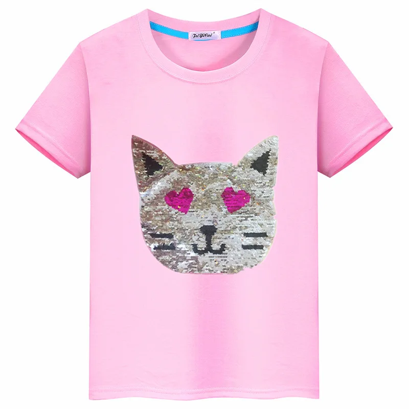 Фото Международная торговля популярная мультяшная Милая кошка хлопковая футболка с