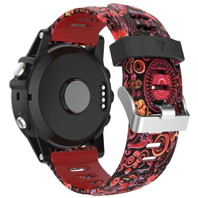 Мягкие силиконовые с рисунком ремешок для часов браслет Garmin Fenix 3/3