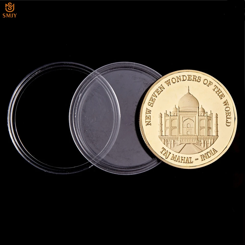 2017 индийский Тадж Махал Новые Семь чудес мира Золотая азиатская сувенирная