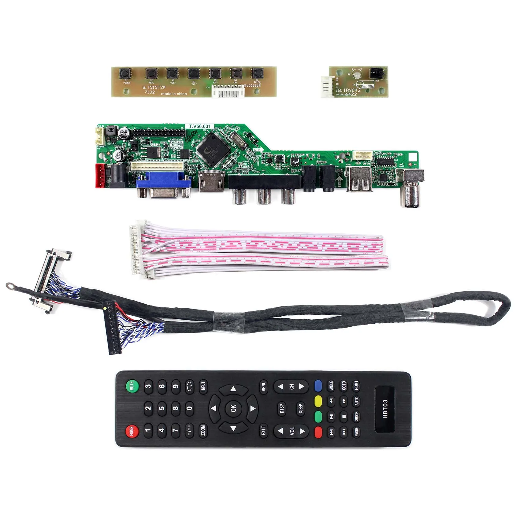 ЖК-плата HD MI VGA AV USB RF работает с интерфейсом LVDS ЖК-экран 32 дюйма 1920x1080 P320HVN01.0 P320HVN01.1 |