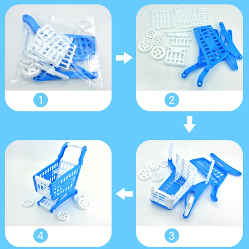 Мини Тележка для покупок в супермаркете Детская игрушечная корзина домашний