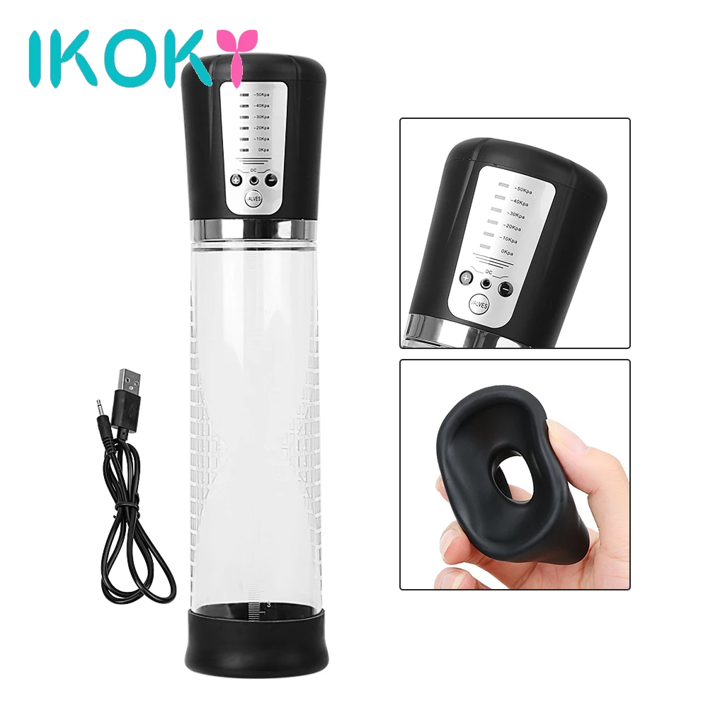 Вакуумный насос IKOKY USB Перезаряжаемый автоматический для пениса секс игрушки