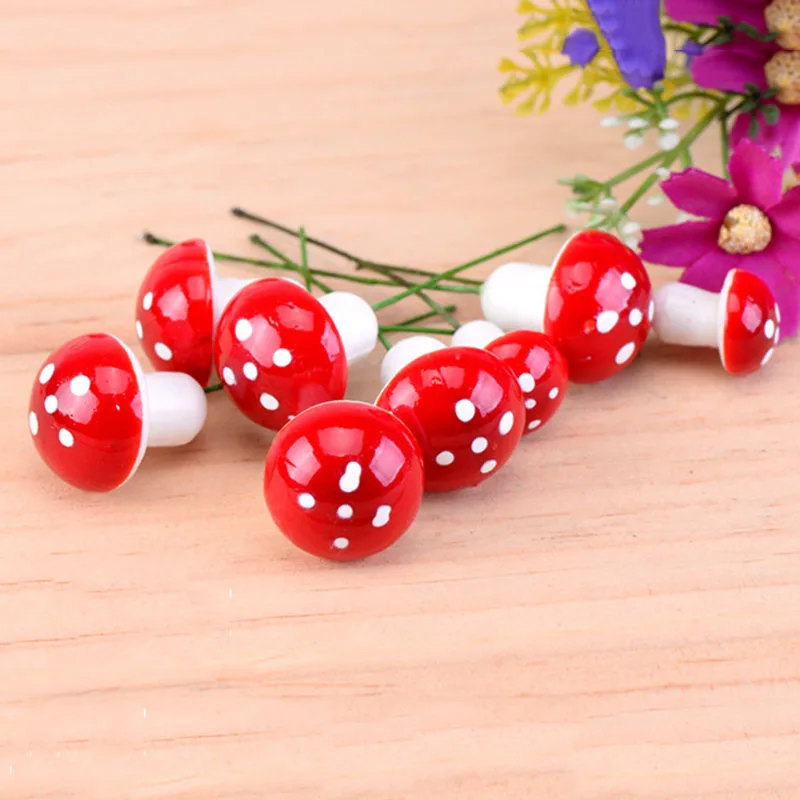 

18pcs/set Artificial Mini Foam Mushroom Colorful Mushrooms Miniatures Garden Moss Terrarium Resin Crafts Home Festive Decoration