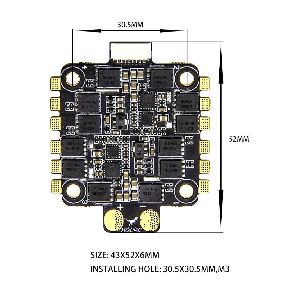 HGLRC DinoShot 35A 3 6S 4 в 1 ESC blheli _ S контроллер скорости для FPV гоночного дрона