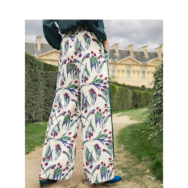 INMAN Spring High Waist Slim Literary Retro Holiday Style Casual Women Loose Pants | Женская одежда