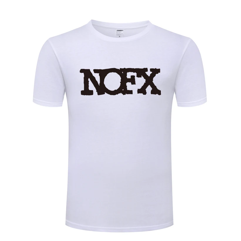 Футболка NOFX мужская с круглым вырезом хлопок Повседневная тенниска короткими