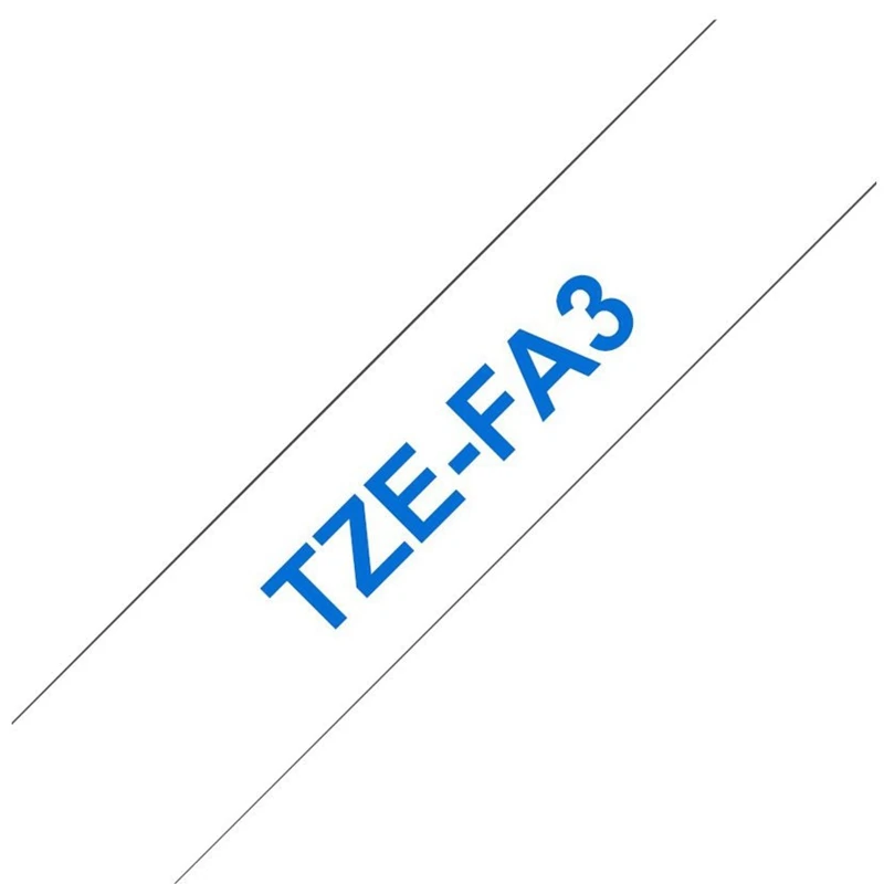 5 шт. совместимая с Brother P-touch лента 12 мм TZe FA3 темно-синяя на белой ткани наклейки