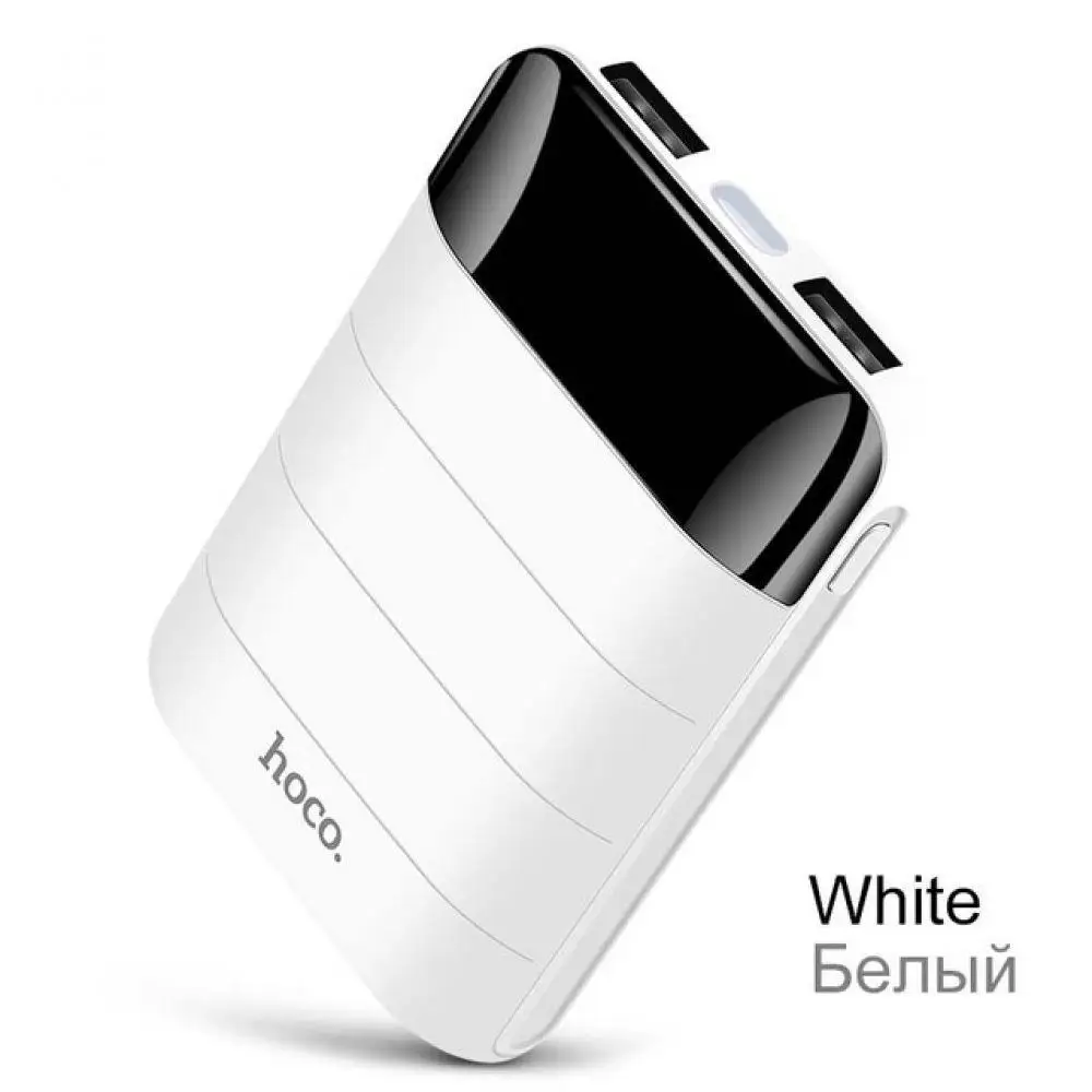 HOCO 10000 mAh банк питания мини двойной USB светодиодный дисплей полимерная Внешняя