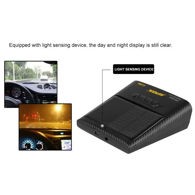AUTOOL X100S Универсальный Автомобильный HUD gps Спидометр миль в час) или км/ч