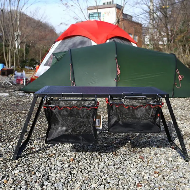 Сетка Кемпинг/барбекю с железной стойкой портативный сумка для хранения Пикник