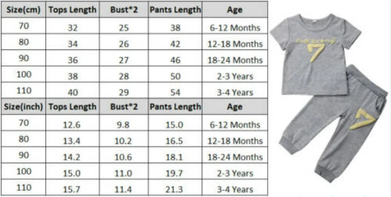 Toddler Kids Baby Girls Boys T-shirt Tops Long Leggings Pants Outfit Summer 0-4Y leisure various styles children sets sport | Детская
