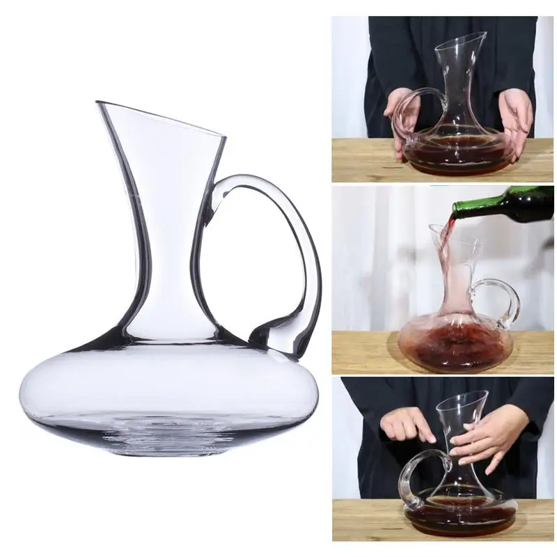 Плоская база красного вина Графин ручной работы кристалл Pourer Премиум воды Carafe