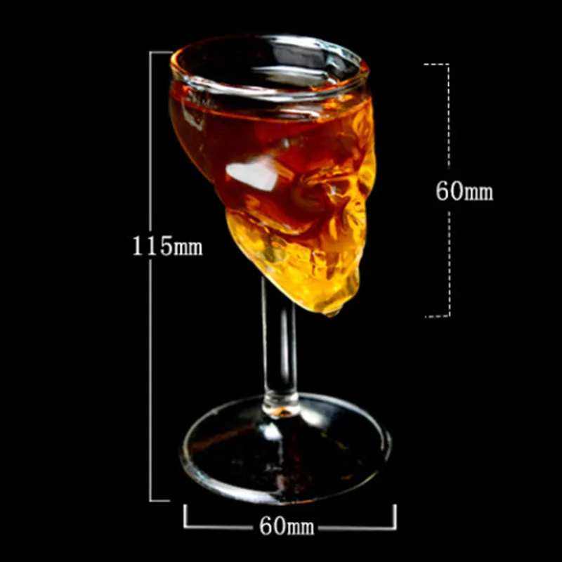 3d креативный ужас Кубок с черепом боросиликатное стекло красного вина/виски духи