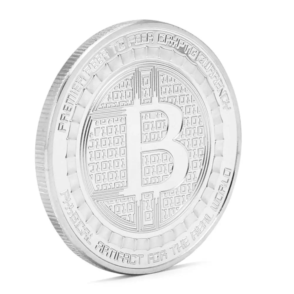 Позолоченные биткоиновые монеты памятные арт коллекция монет BTC Mall