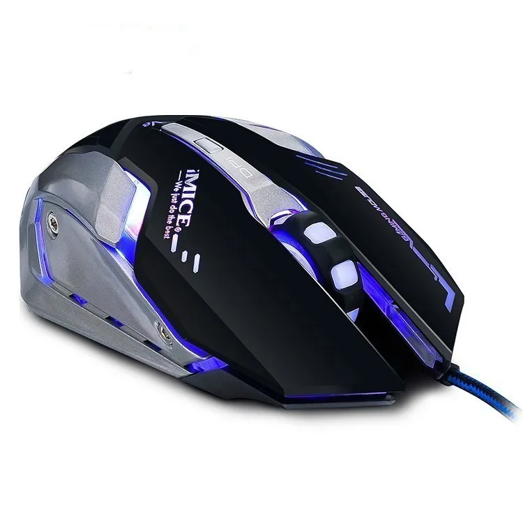 Игровая Проводная оптическая мышь IMICE V8 4000 DPI эргономичная светодиодный