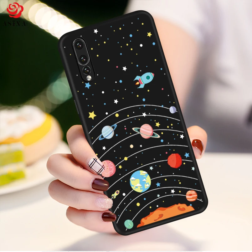 Милый мультяшный силиконовый чехол для huawei Y6 2018 с рисунком Bcak Y9 2019 противоударный