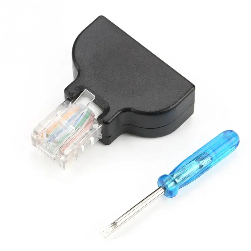 Горячая 2 шт. RJ45 штекер на 8 Pin V винтовой терминал dapter блок Конвертер Разъем
