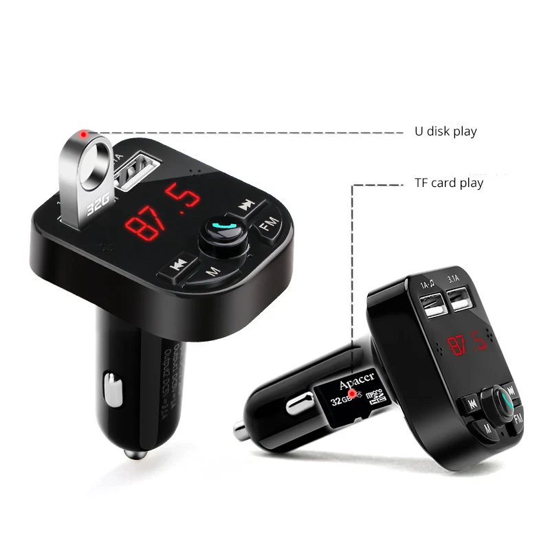 Автомобильные аксессуары 2.1A и музыка двойное USB Автомобильное зарядное