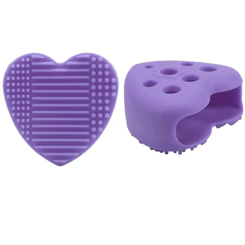 Rakado 1PC Heart Shape Cleaning Brush Silicone Egg Makeup Washing Brushes Drying Racks Scrubber Tool Cleaner Beauty Make Up | Красота и