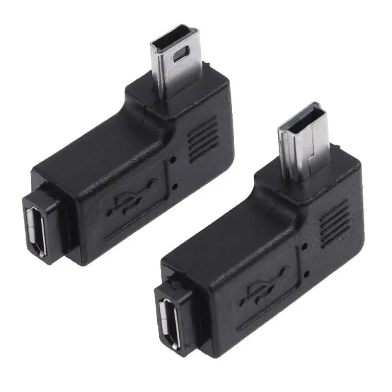 2 шт 90 градусов Micro USB Женский к Mini Мужской адаптер разъем| |