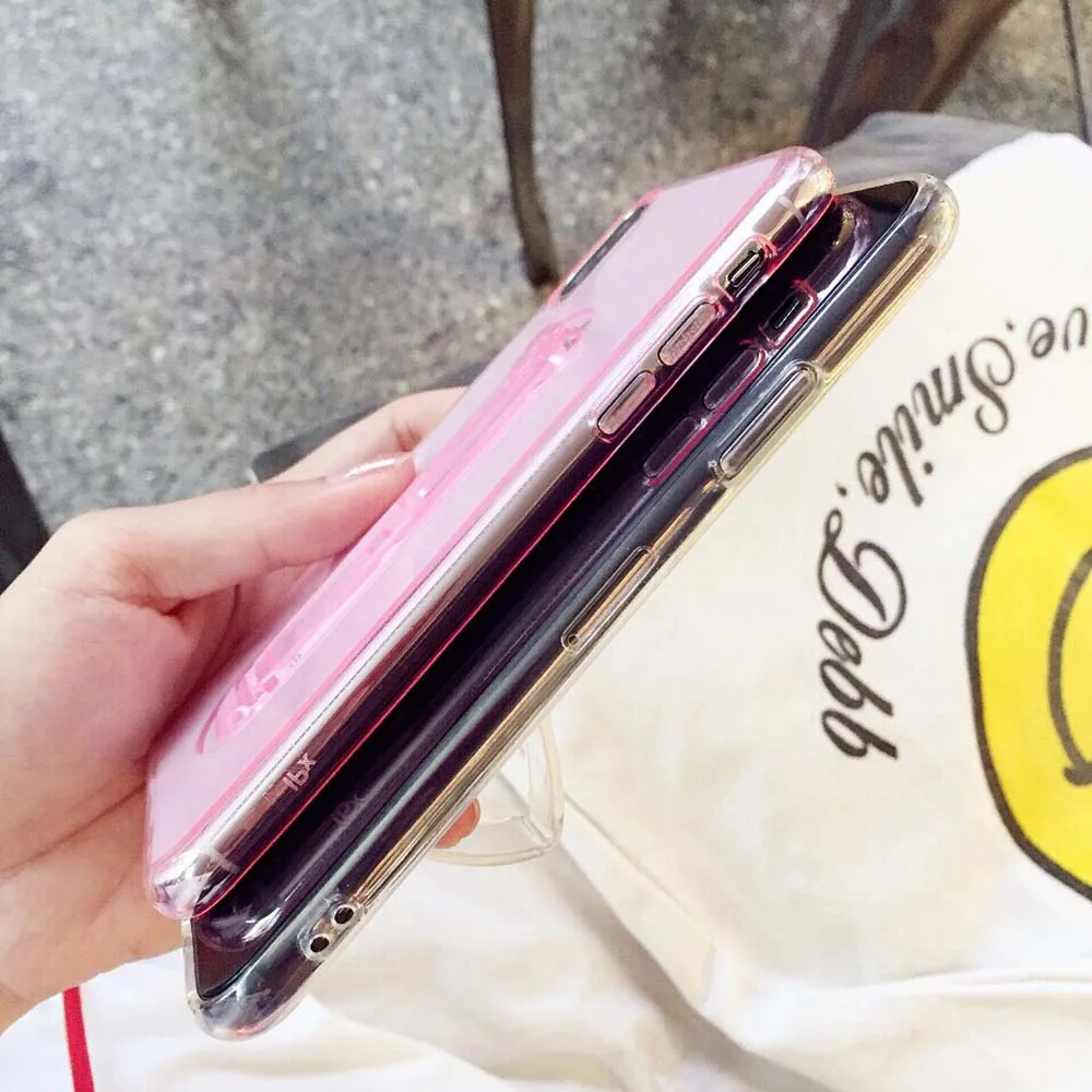 CASEIER 2 In 1 Invisible Ring Holder Phone Case For iPhone XR X XS MAX Soft TPU 10 7 8 6 6S Plus Funda Cover |