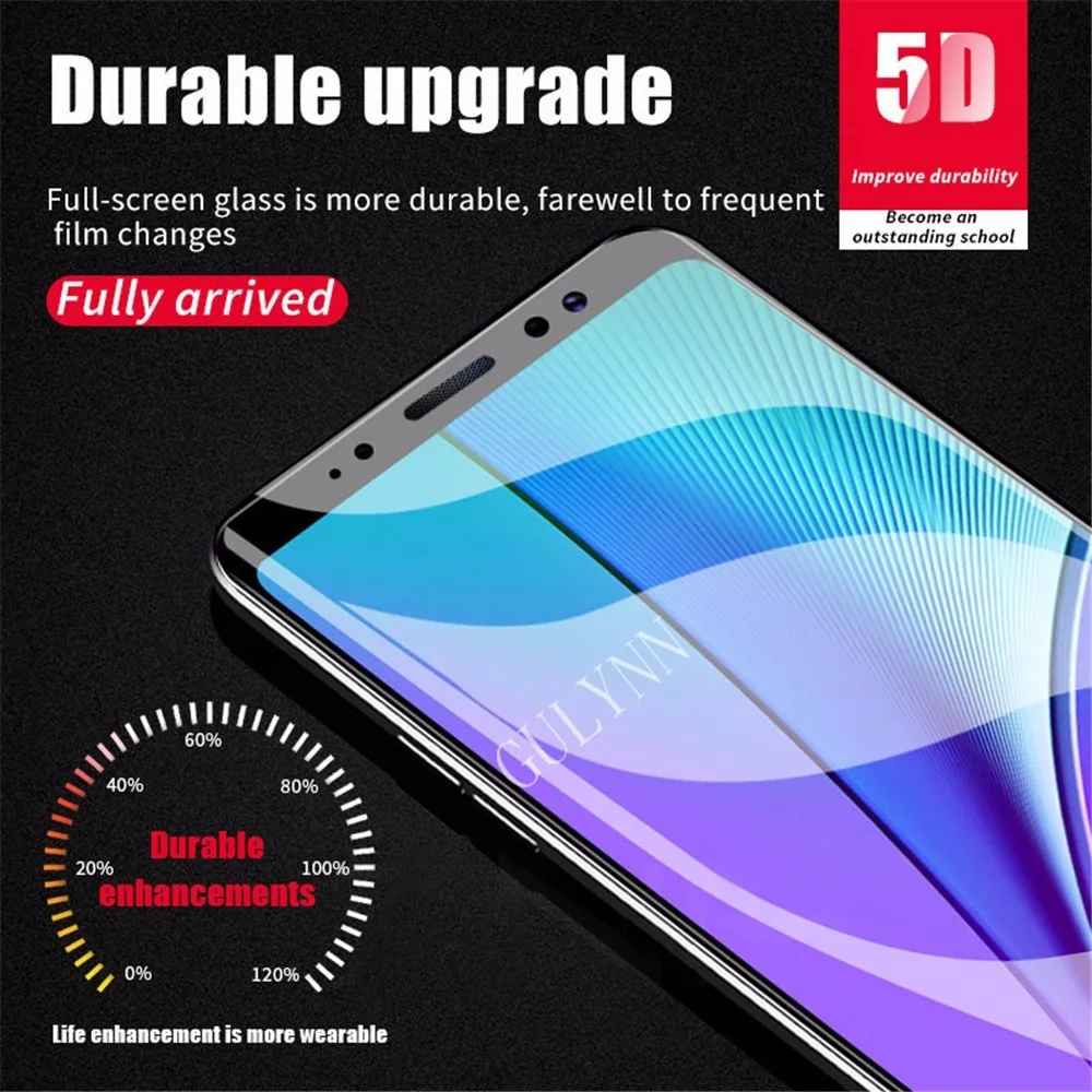 Закаленное стекло 5D с полным покрытием для Samsung Galaxy A3 A5 A7 2017 Защита экрана J4 J6 A6 8 Plus