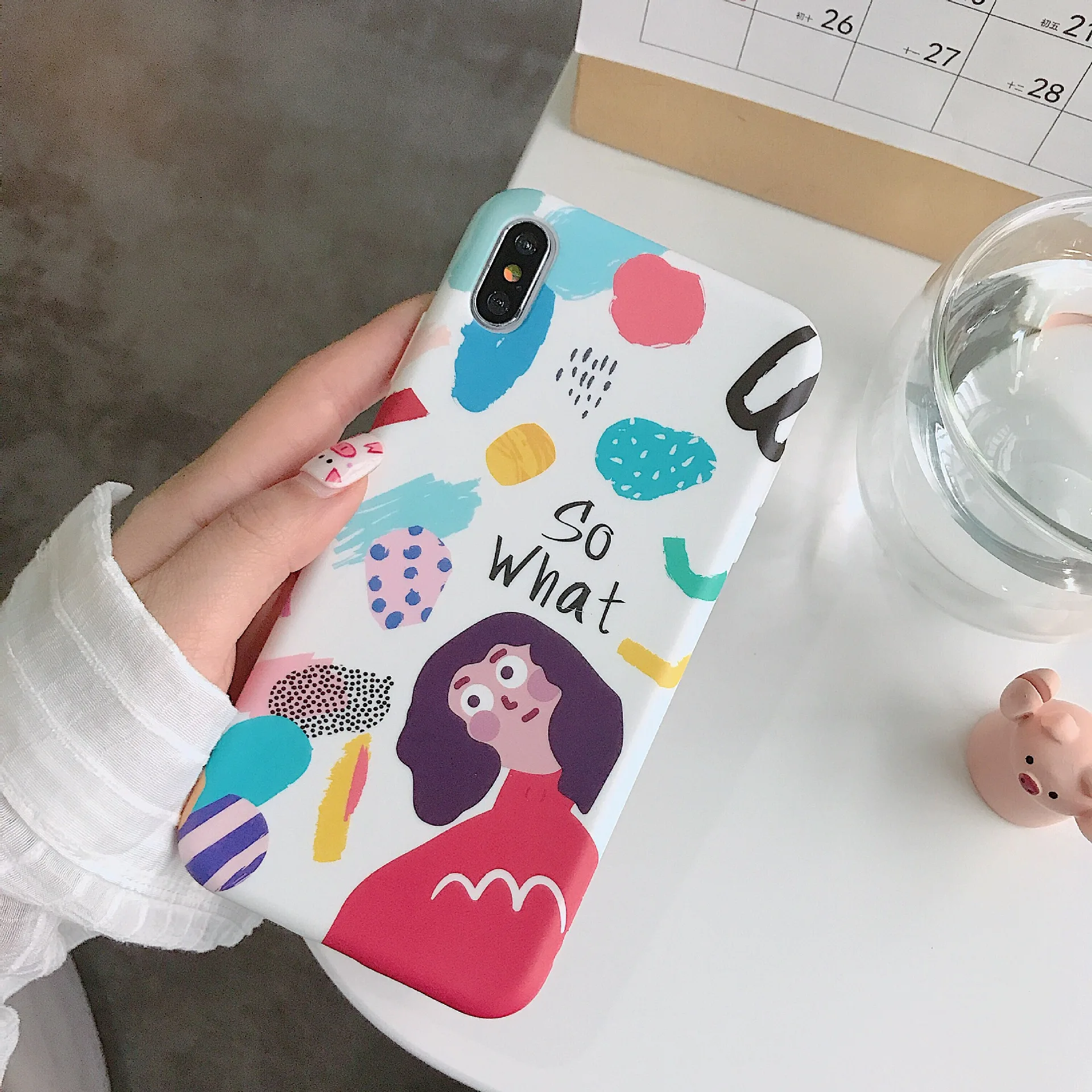 Ретро абстрактный жидкий силиконовый корейский чехол для телефона iPhone 7 Puls 6 6S 8 X XS