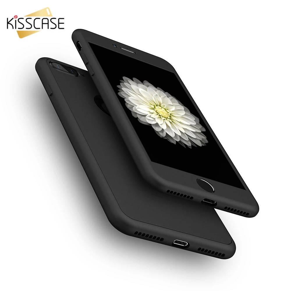 Ультратонкий чехол KISSCASE с покрытием на 360 градусов для iPhone 8 7 6s 6 Мягкая