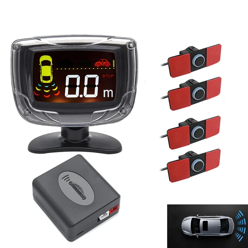 4 датчика 22 мм ЖК дисплей с подсветкой датчик парковки обратный резервный радар