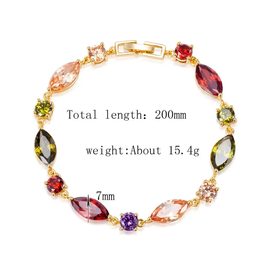 New Elegant Fashion Cool Gold Zircon Bracelet Jewelry Gift For Girls Women Girlfriends Bracelets SL0070 | Украшения и аксессуары