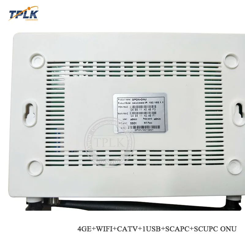 4GE + WIFI CATV 1USB SC/APC SC/UPC GPON ONT ONU с разъемом 1SC/APC и 1SC/UPC CATV|Оптоволоконное оборудование| |