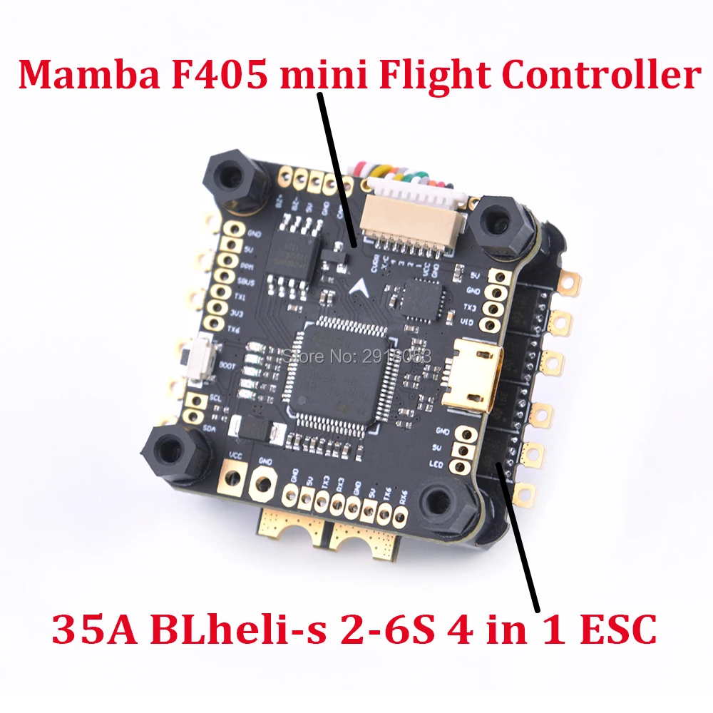 Контроллер полета Mamba F405 & REV35 35A BLheli_S 2 6S 4 в 1 ESC встроенный датчик тока для