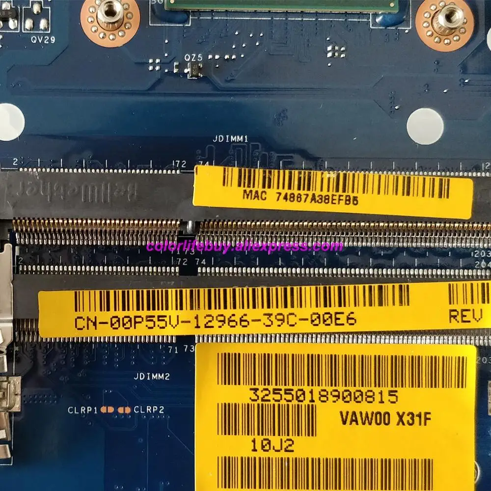 Натуральная CN 00P55V 0P55V VAW01 LA 9101P w i7 3537U ноутбук материнская плата для ноутбука Dell