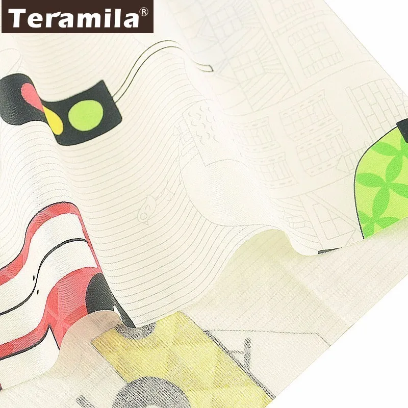 Teramila стеганая саржа 100% хлопчатобумажная ткань для шитья с цветочным принтом