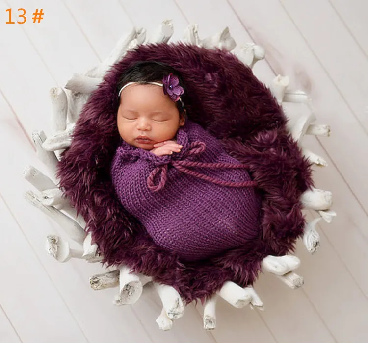 

Newborn Photography Clothing Knitted Crochet Sleeping Bag Studio Baby Photo Props Accessories Baby Wrap Fotografia Accessory