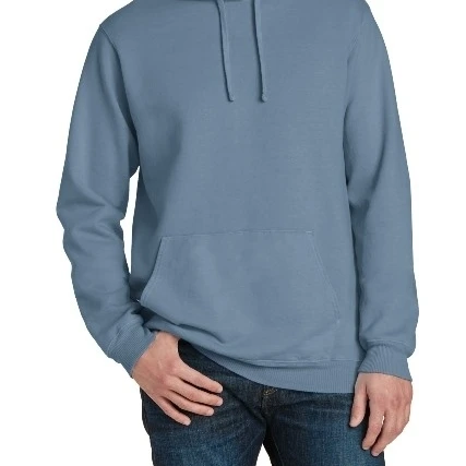 Порт & Co PC098H пигмент окрашенный пуловер с капюшоном свитер джинсовый синий