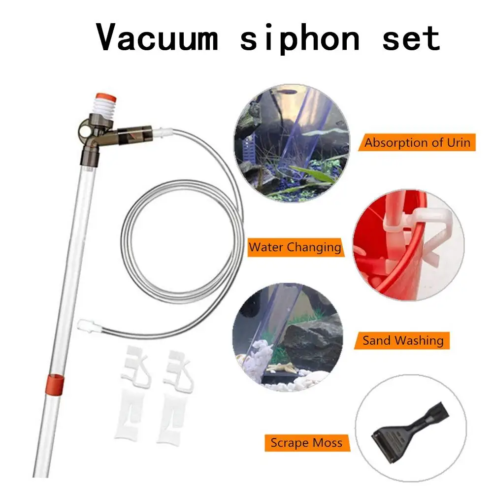 Вакуумный Сифон набор аквариумный гравий пылесос аквариум фильтр для воды