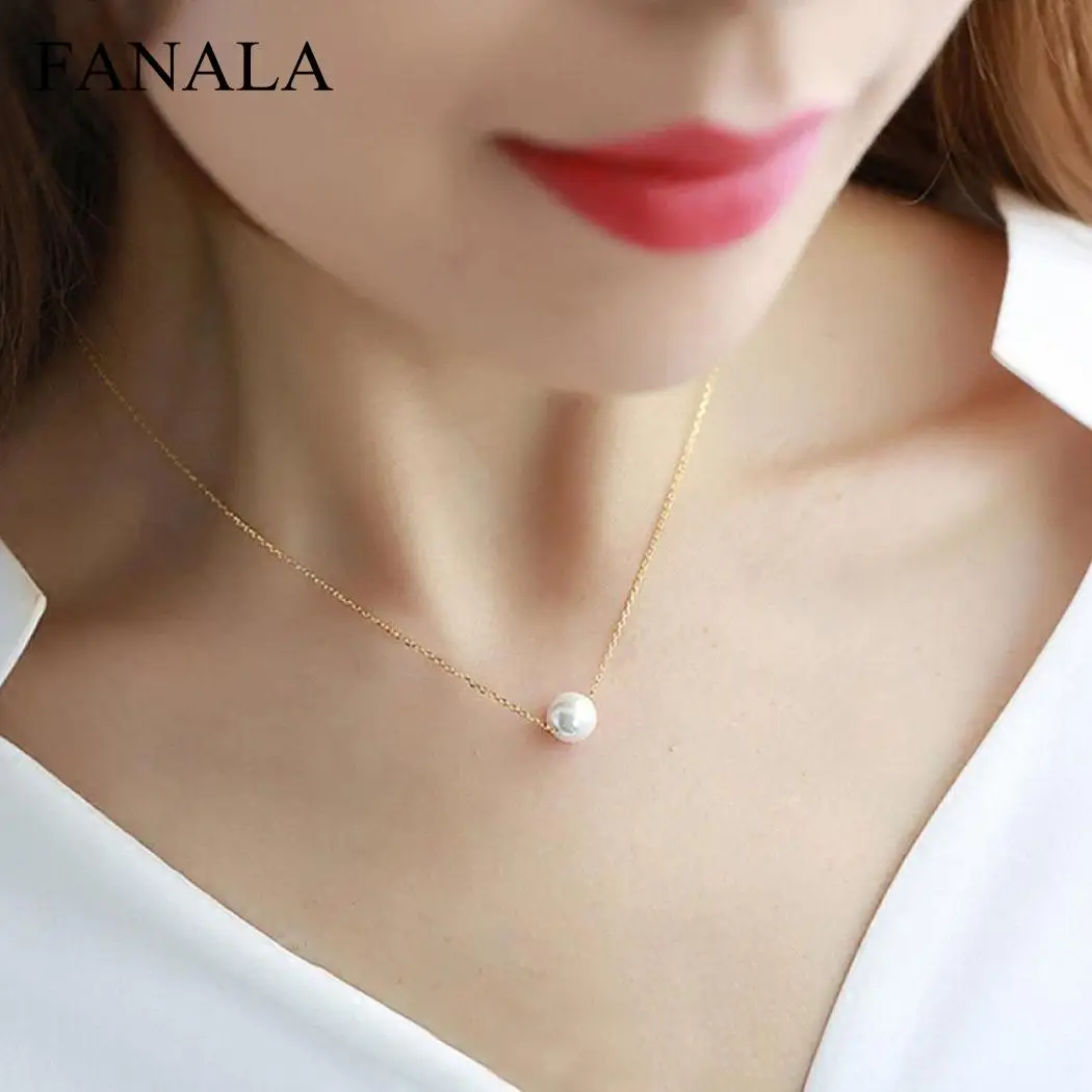 Новое пластиковое жемчужное ожерелье из цинкового сплава Серебряное золотое