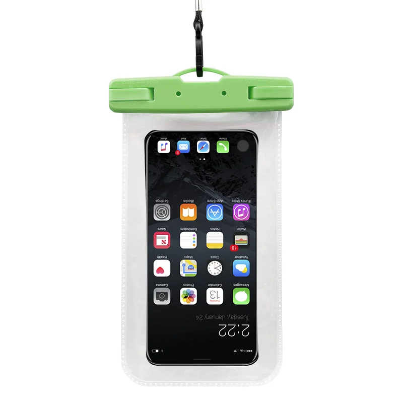 2019 new swimming bag mobile phone waterproof for iphone 6plus 7 8 Huawei all models 6.1 inch universal with lanyard | Спорт и
