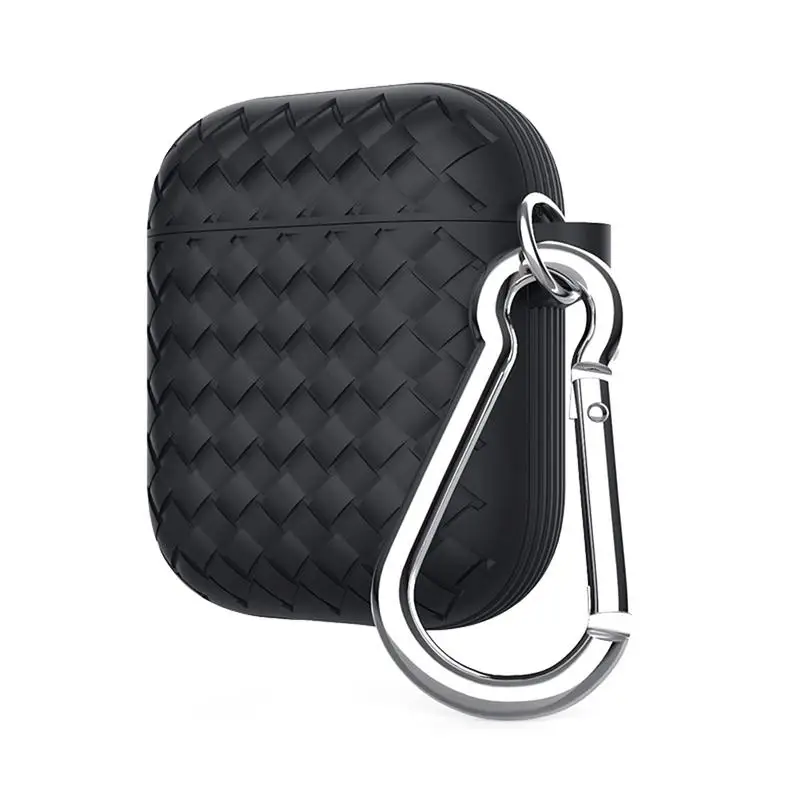 For Airpods Earphone Case Soft Silicone Shockproof Cover Bluetooth Wireless Headset Anti-knock Protection With Hook Ultra Thin |