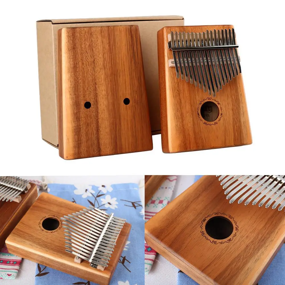 GECKO 17 клавиш Kalimba Mbira Акация красное дерево Африканский большой палец пианино