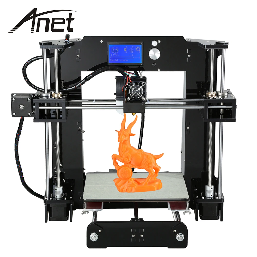 Anet A6 3D настольный принтер комплект ЖК экран дисплей с tf картой функция офлайн