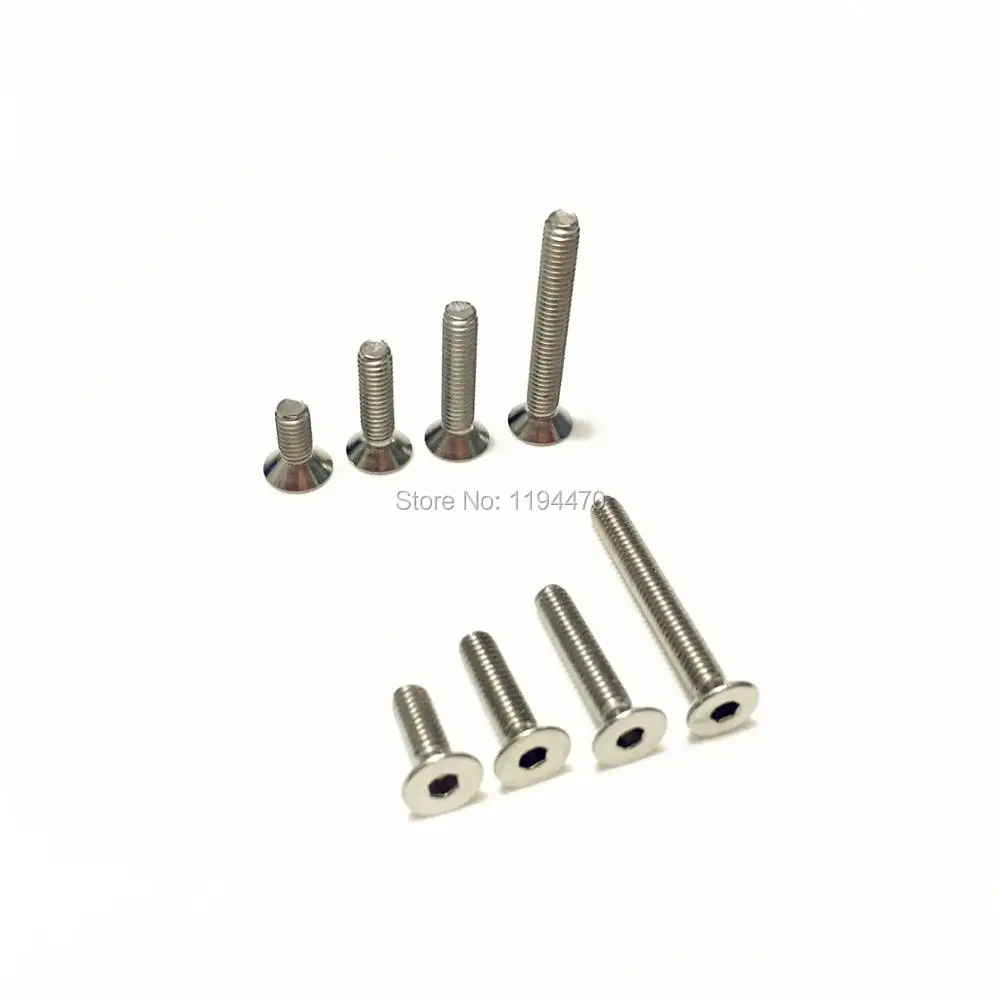 20pcs M8x20mm M8*20 DIN7991 Metric Thread Stainless Steel Flat Countersunk Head Hex Socket Screw Bolt | Обустройство дома